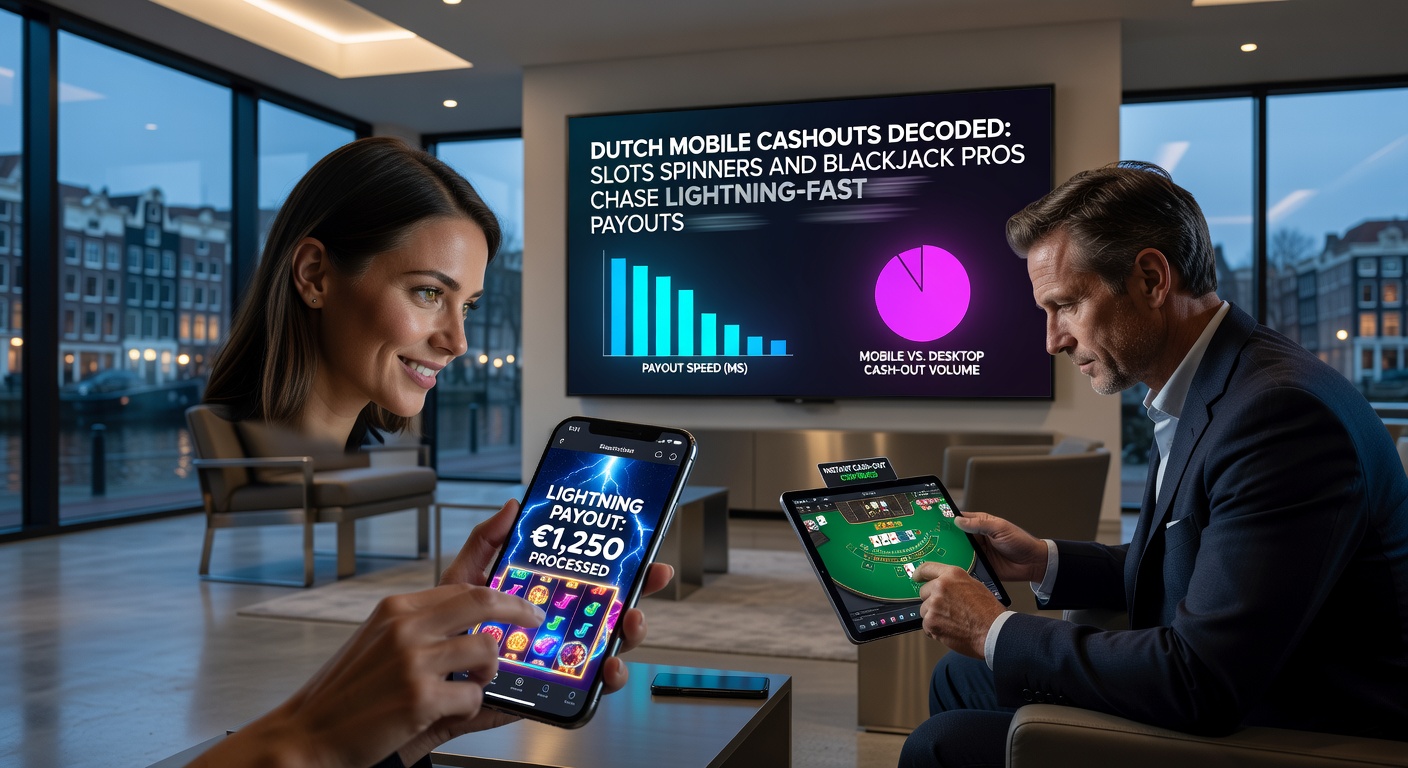 Smartphone met casino-app toont snelle uitbetaling van slots-winst in Nederland