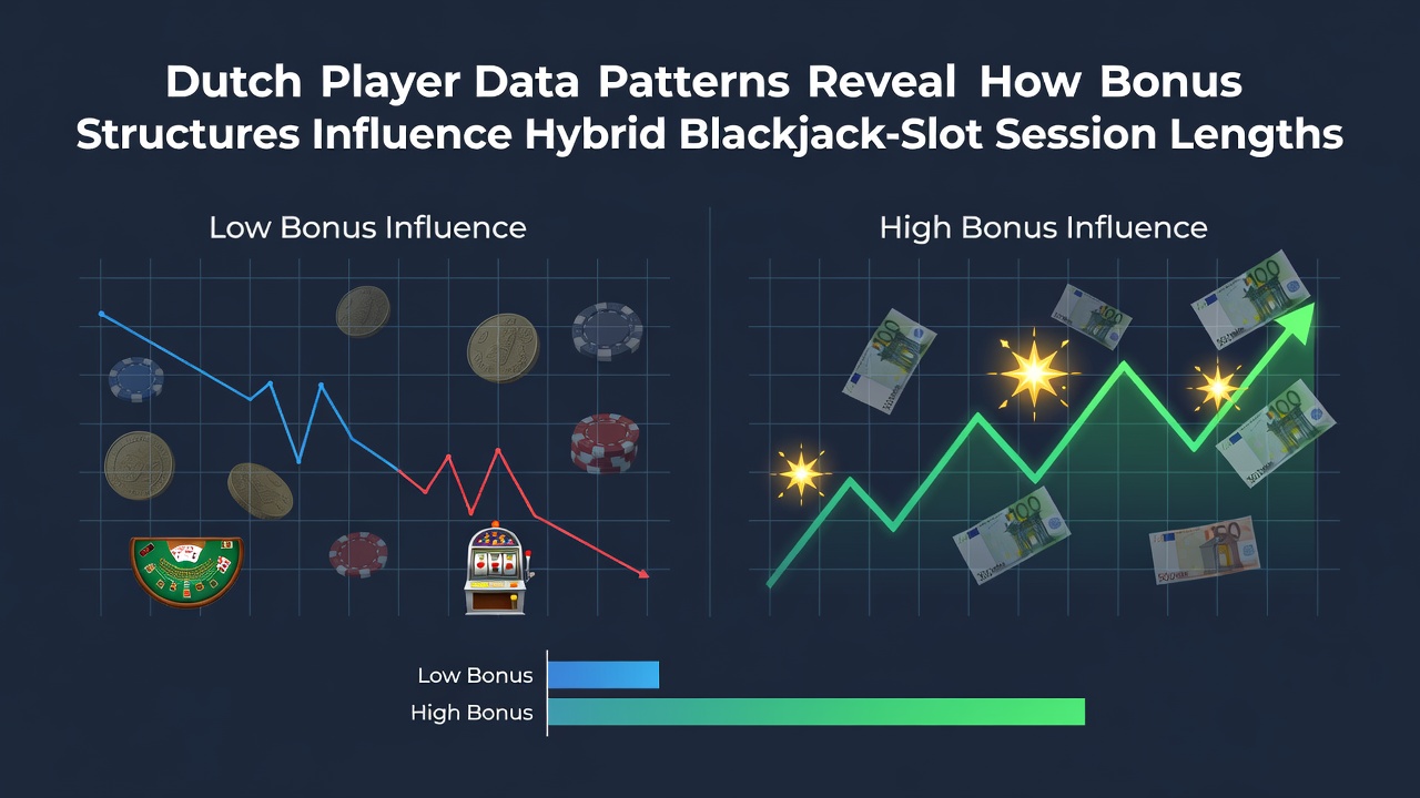 Analyse van Nederlandse spelerdata toont verbanden tussen bonusstructuren en sessielengtes in hybride blackjack-slot spellen
