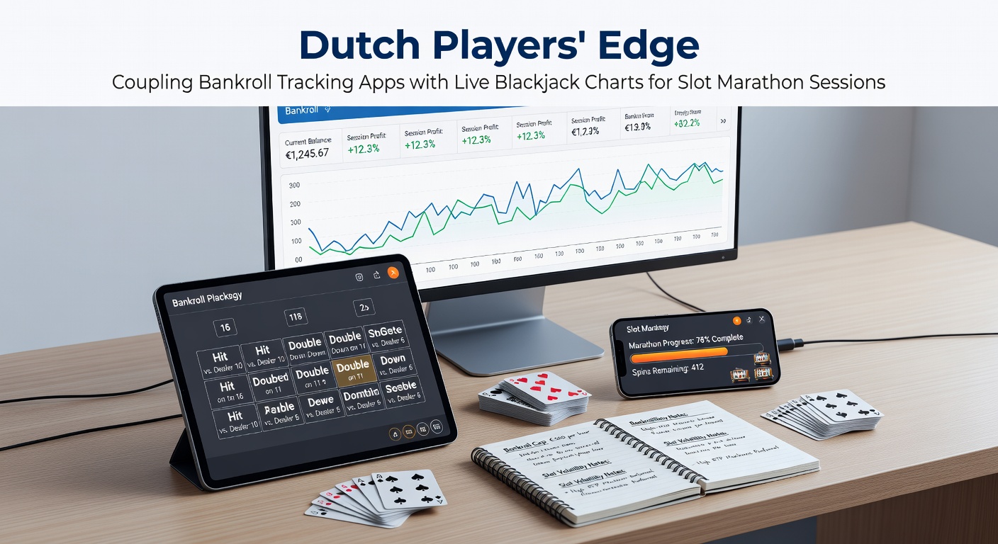 Schermafbeelding van een bankroll tracking app gekoppeld aan live blackjack charts tijdens een slot marathon sessie op een Nederlands casino platform