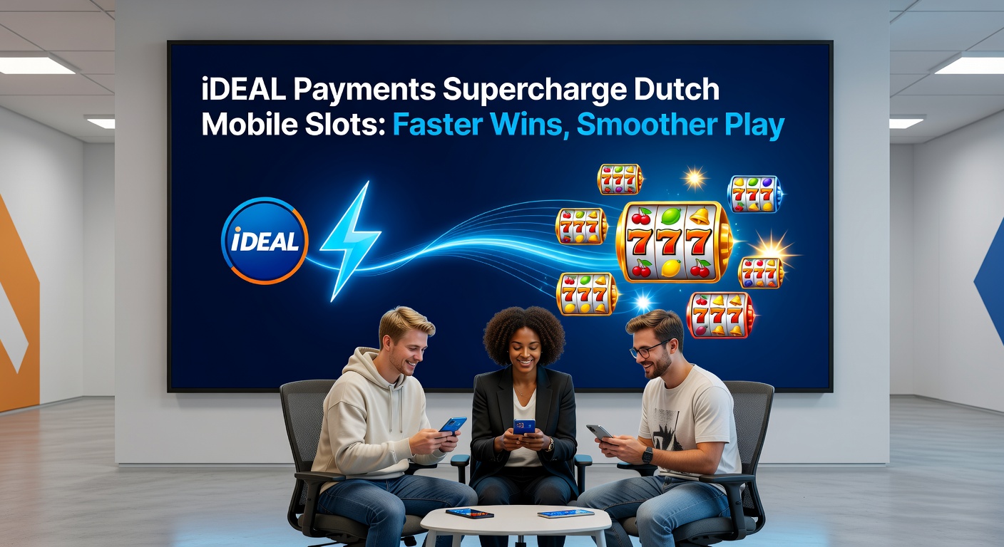 Grafiek met statistieken over iDEAL-adoptie in Nederlandse online casino's, met focus op mobiele slots en transactiesnelheden