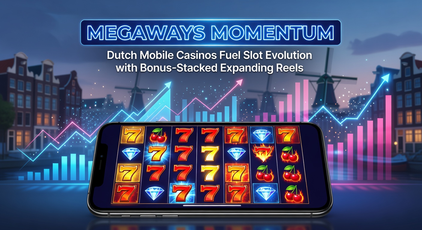 Dynamische Megaways slots op mobiel scherm in Nederlandse casino-apps, met expanderende reels en bonusfeatures die het scherm vullen
