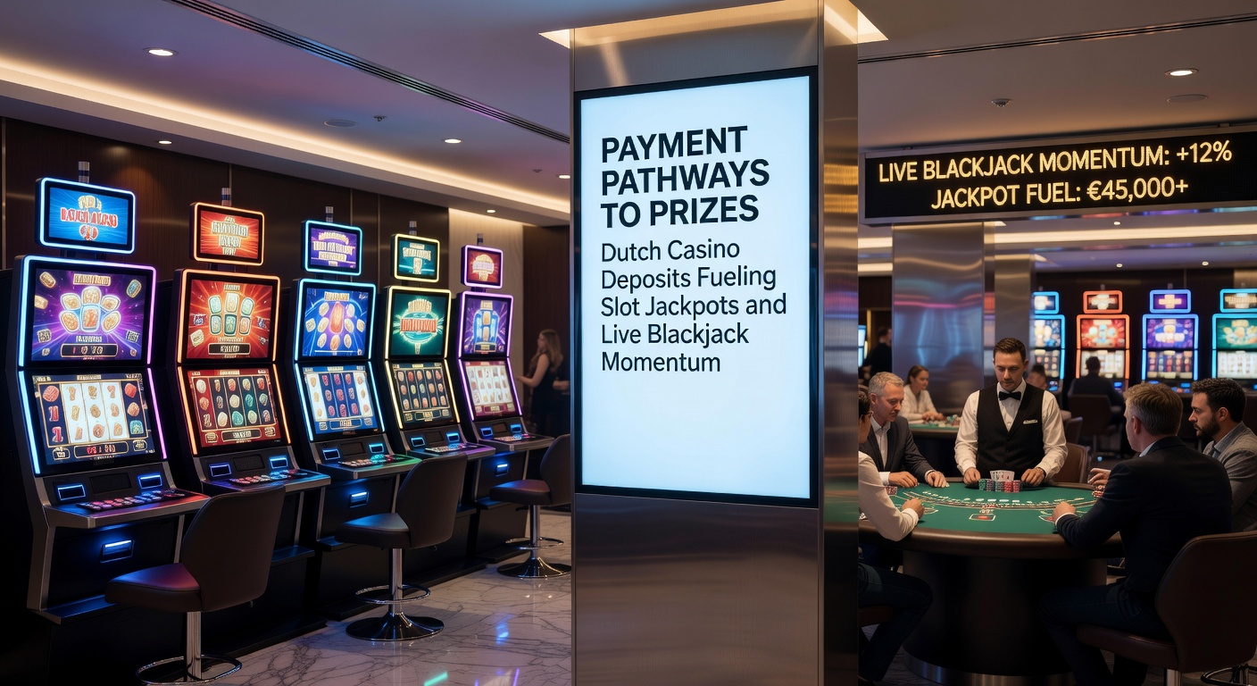 Live blackjack-tafel met dealer en Nederlandse speler die inzet plaatst na snelle storting, jackpot-teller op de achtergrond