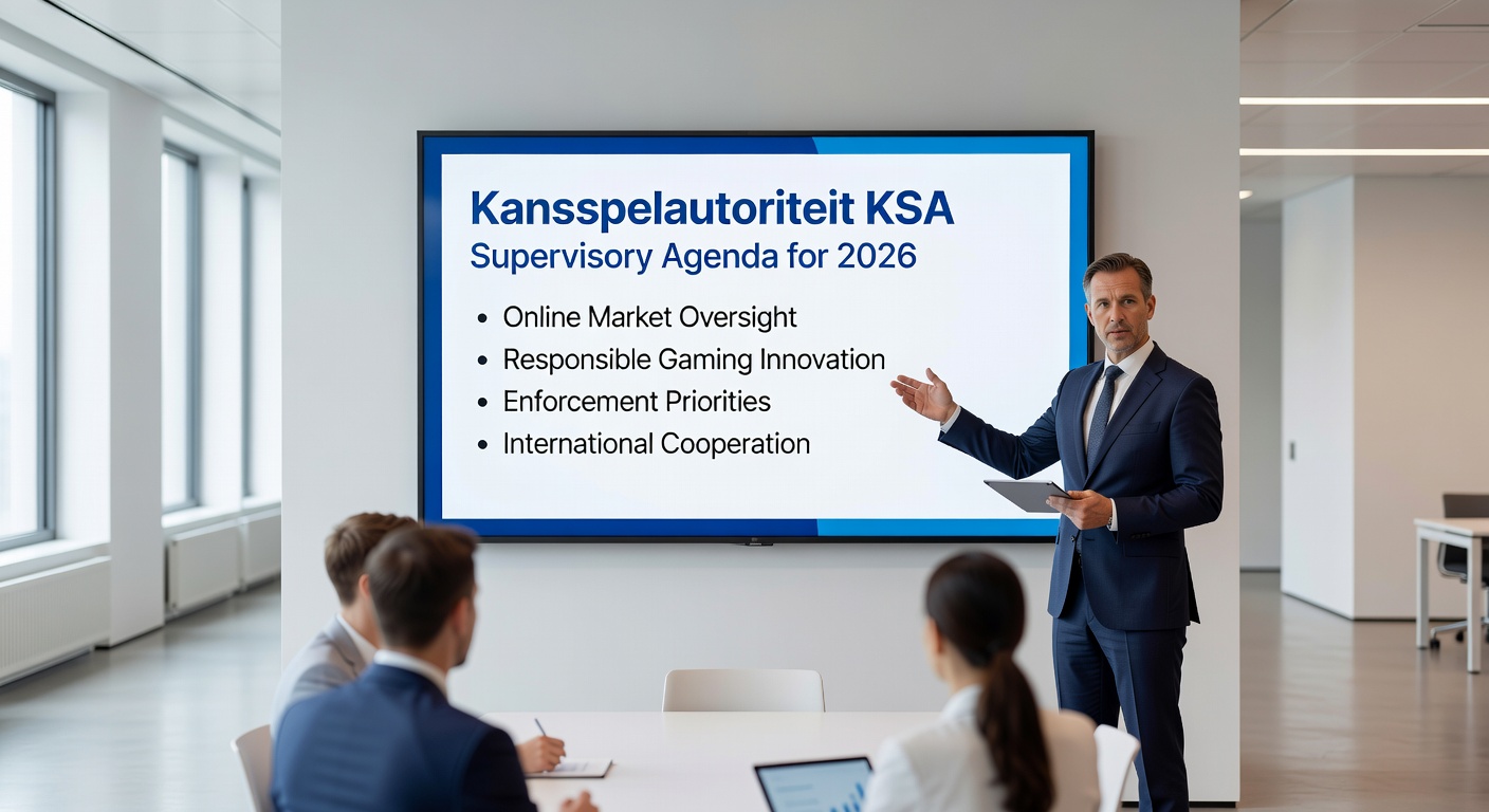 Afbeelding van speelautomaten in een illegale setting, symboliserend de focus van de KSA op de land-based goksector